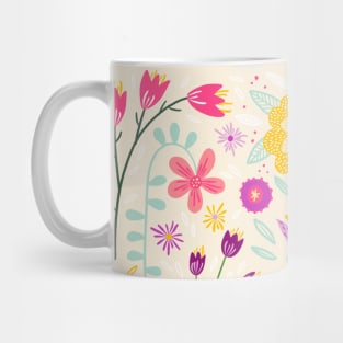 Bright Floral Symmetry Mug